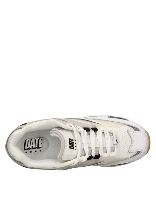 Sneakers in pelle e tessuto D.A.T.E. | SN23 MESHBIANCO-GRIGIO